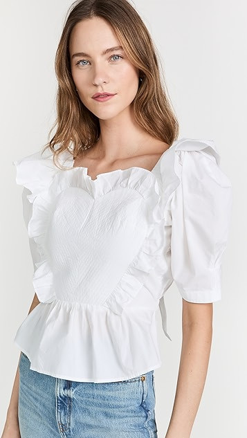 Heidi Heart Quilt Open Back Top | Shopbop