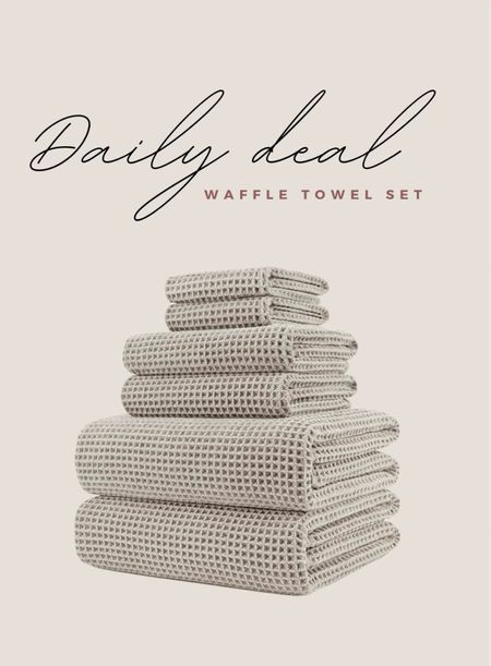 Quick dry, lint free waffle towel set of 6 for any bathroom refresh! 

#LTKhome #LTKunder50 #LTKsalealert