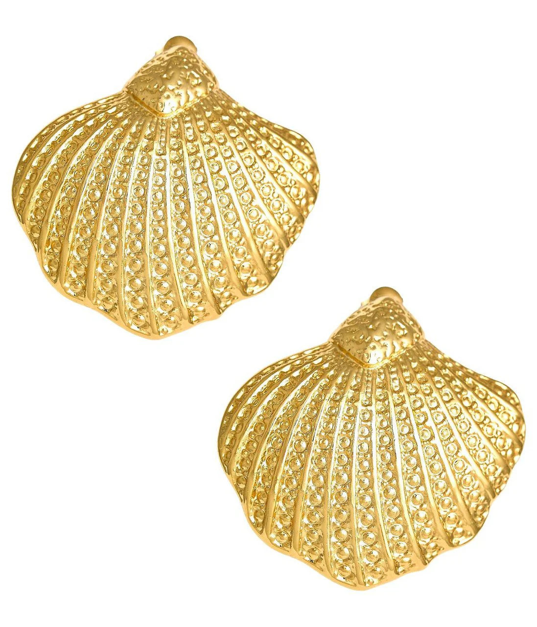 Sullivan Gold Shell Earring - 18k Gold Plated - Belle of the Ball Coll | Lisi Lerch Inc