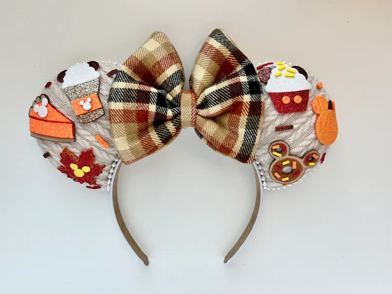 Disney Halloween Fall Treats Pumpkin Inspired Mickey Ears Mouse Ears Headband | PREORDER Ships in... | Etsy (Global)