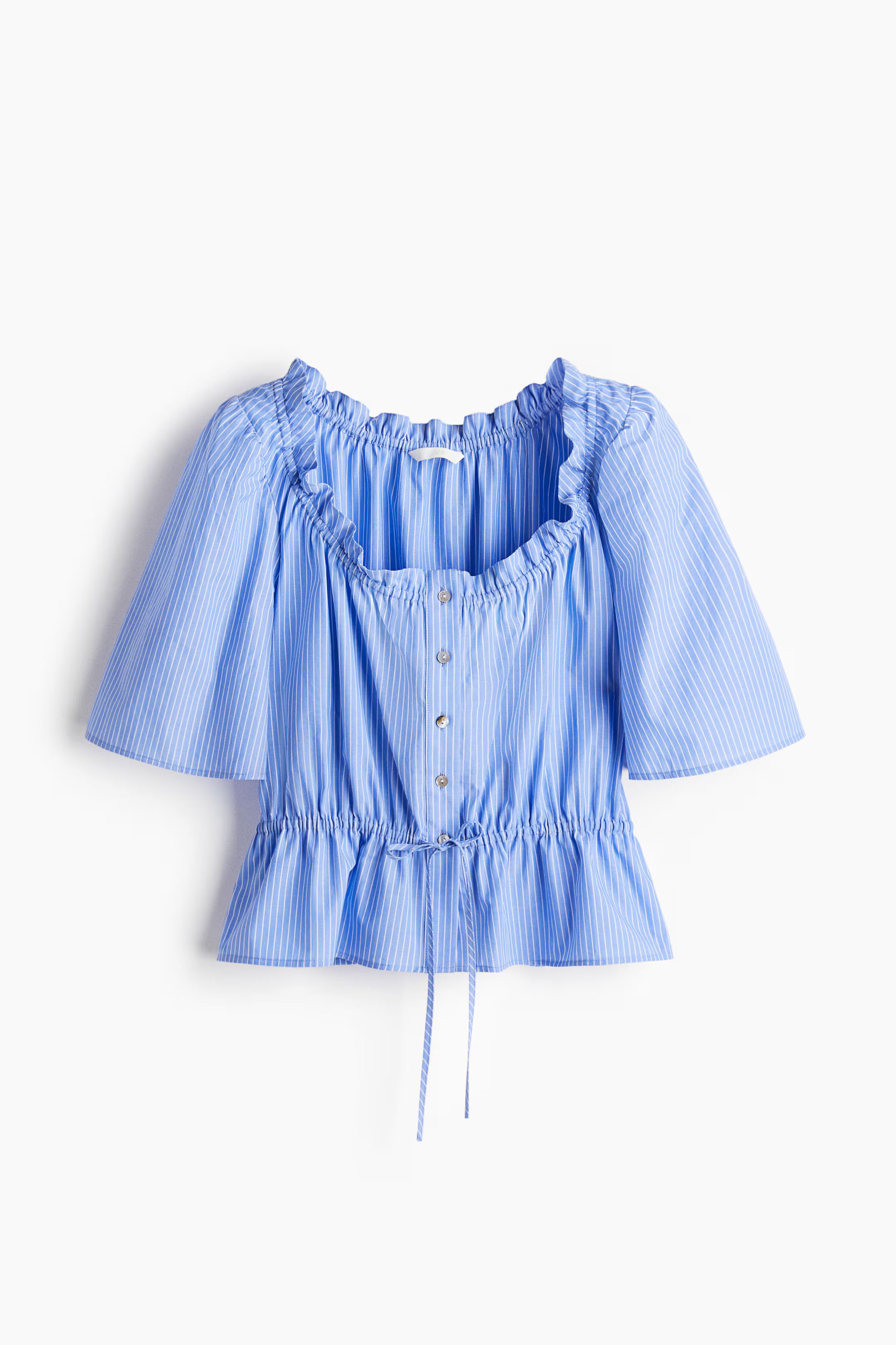 Frill-trimmed cotton blouse | H&M (UK, MY, IN, SG, PH, TW, HK)