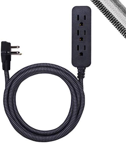 GE Pro 3-Outlet Power Strip with Surge Protection, 8 Ft Designer Braided Extension Cord, Grounded... | Amazon (US)