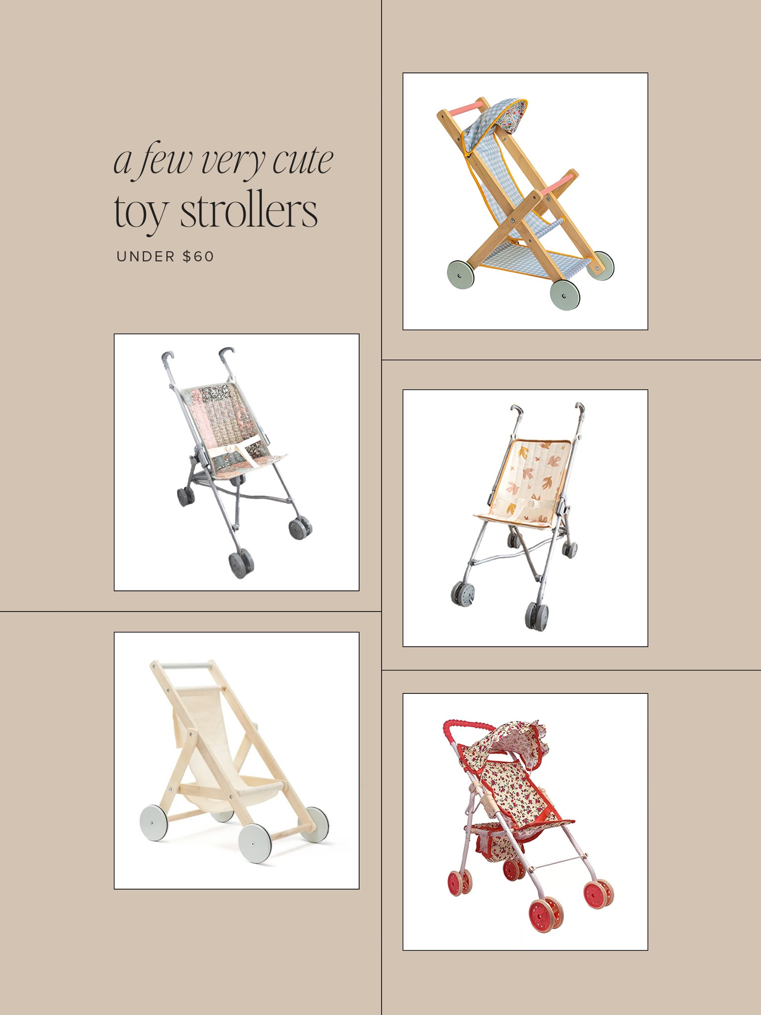 some really cute toy strollers under $60!

#LTKBaby #LTKKids
