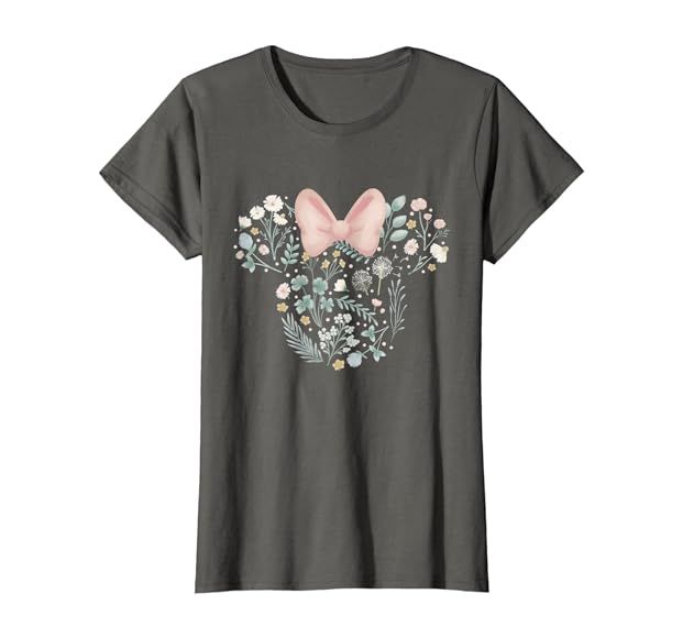 Disney Minnie Mouse Icon Spring Flowers T-Shirt | Amazon (US)