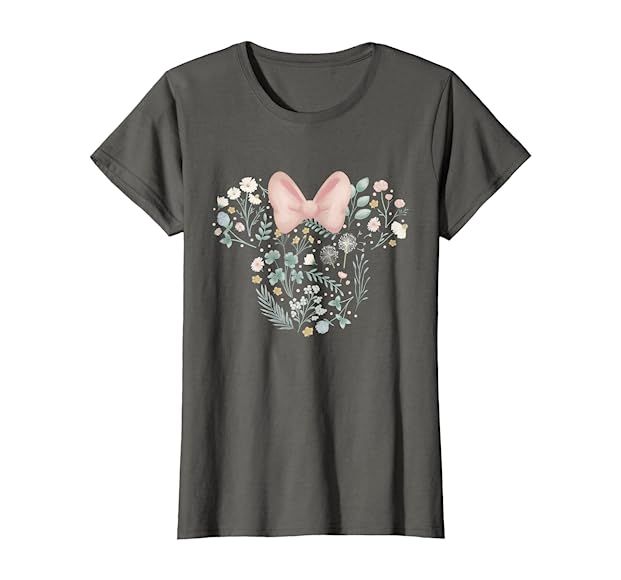 Disney Minnie Mouse Icon Spring Flowers T-Shirt | Amazon (US)