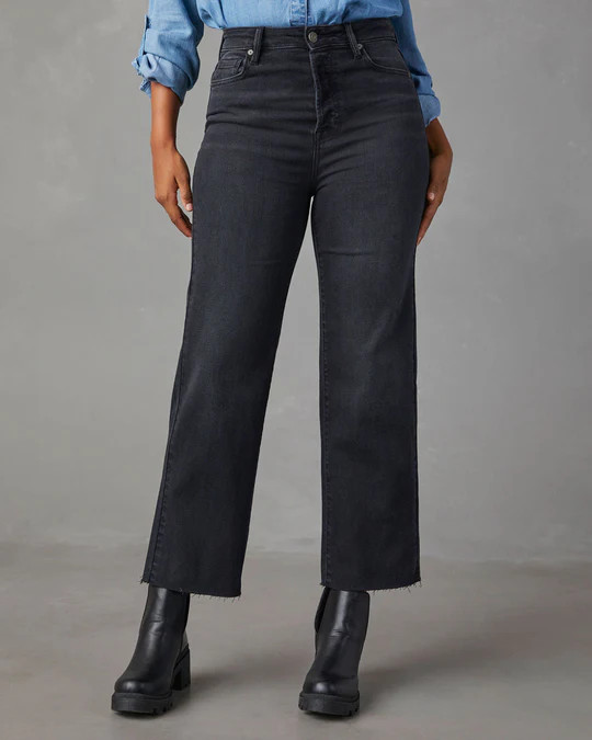 Venti High Rise Straight Leg Crop Denim | VICI