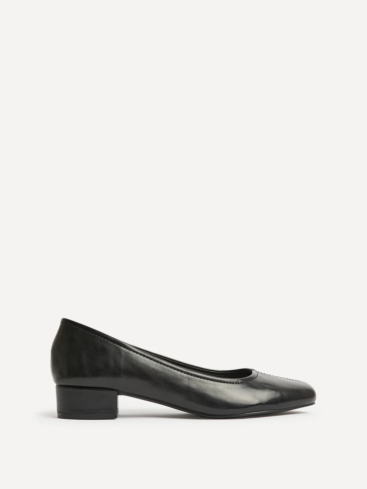 Origin Black Low Block Court Heels | Linzi Shoes