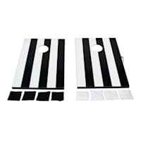 Black & White Striped Cornhole Set | At Home