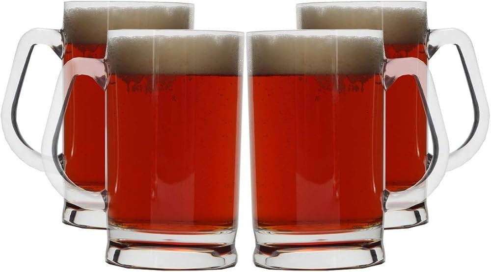 Lily's Home Unbreakable Acrylic Classic Beer Mug, Made of Shatterproof Plastic and Ideal for Indo... | Amazon (US)