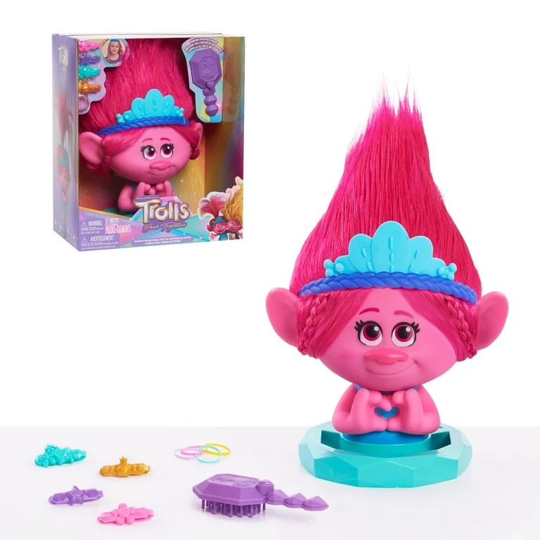 DreamWorks Trolls Band Together Poppy Styling Head, 11-pieces, Pink, Kids Toys for Ages 3 up | Walmart (US)