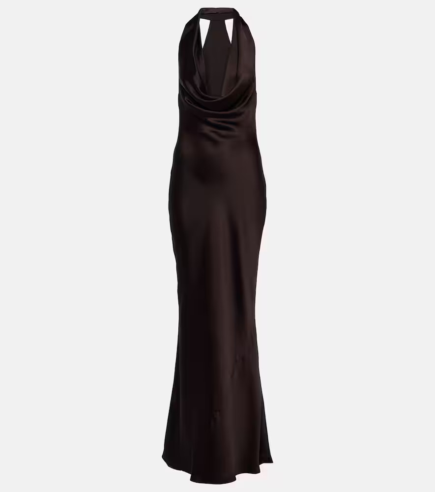 Norma Kamali Draped halterneck gown | Mytheresa (US/CA)