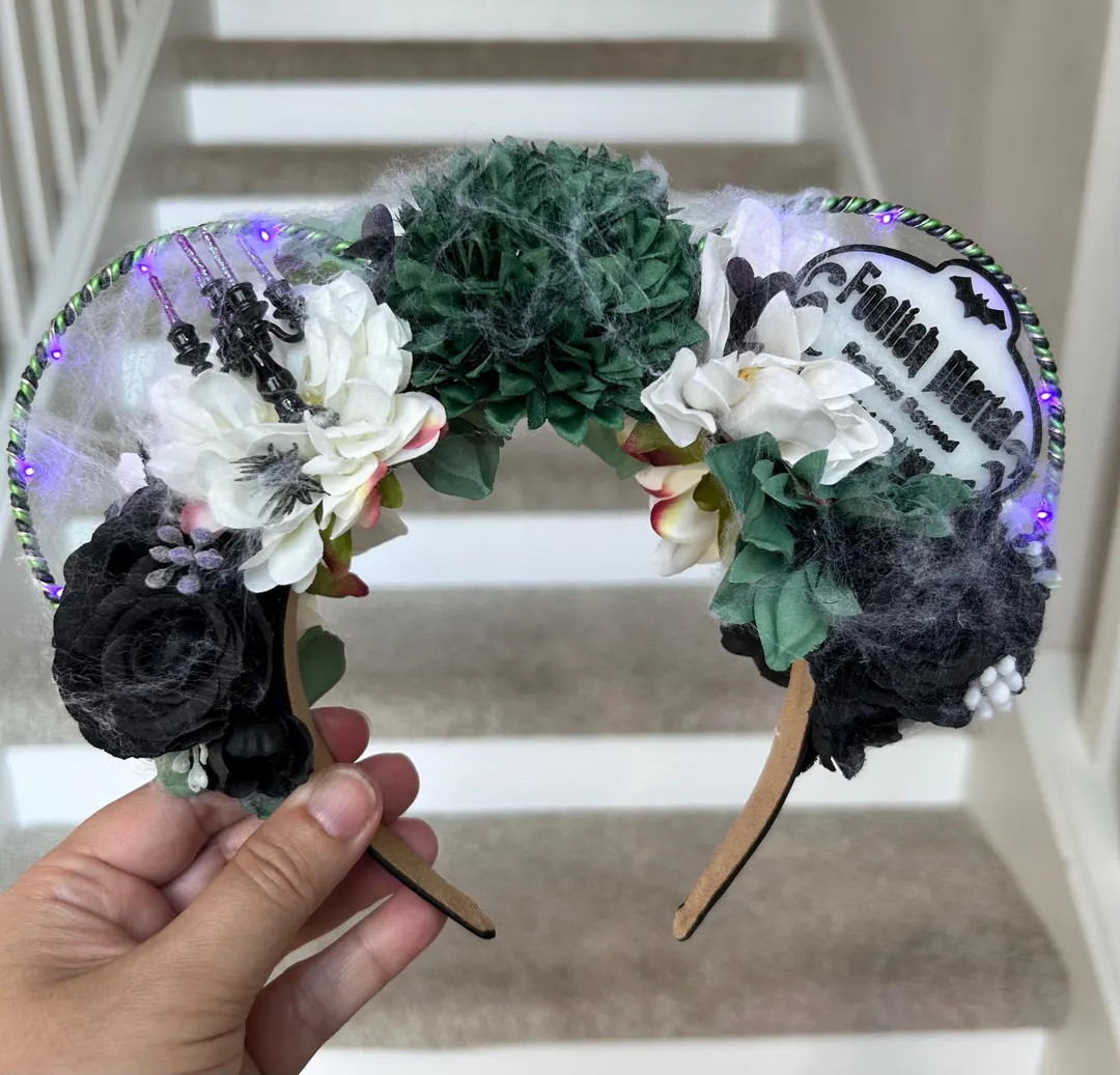 Haunted Mansion Inspired Mouse Ears | Floral Mouse Ears | Character Ears | Wire Mouse Ears | Mick... | Etsy (US)