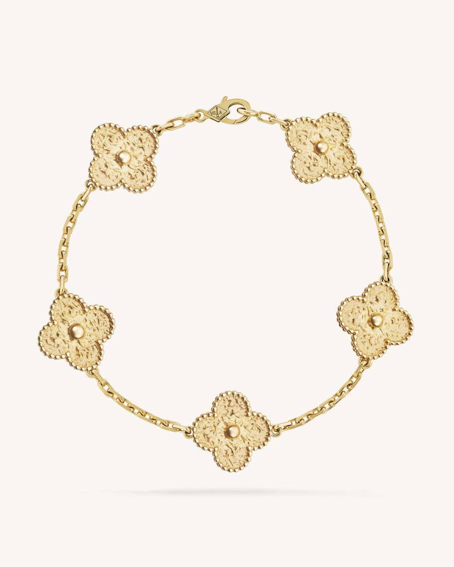 Van Cleef & Arpels Vintage Alhambra Bracelet, 5 Motifs | Neiman Marcus