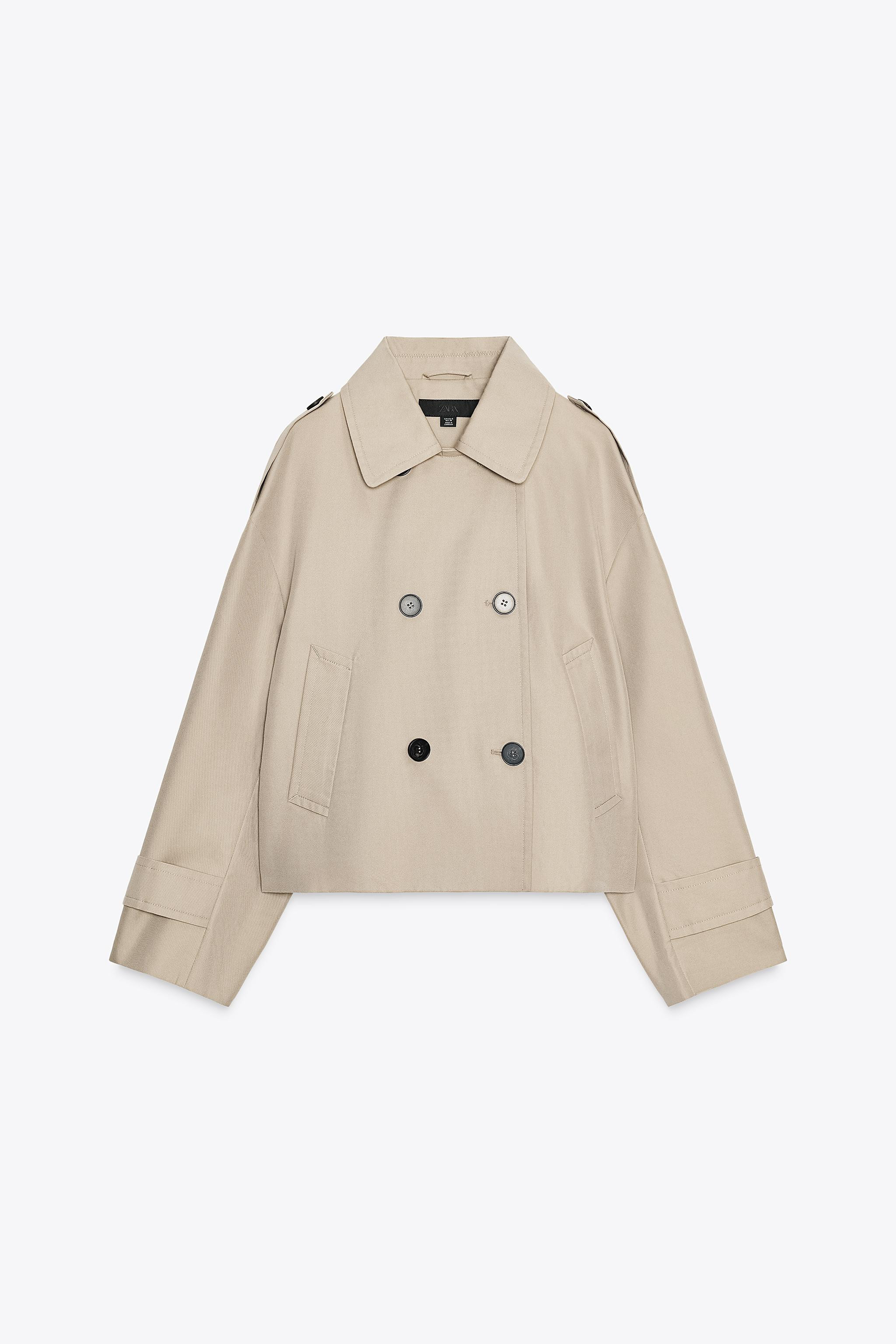 DOUBLE BREASTED SHORT TRENCH COAT | Zara US