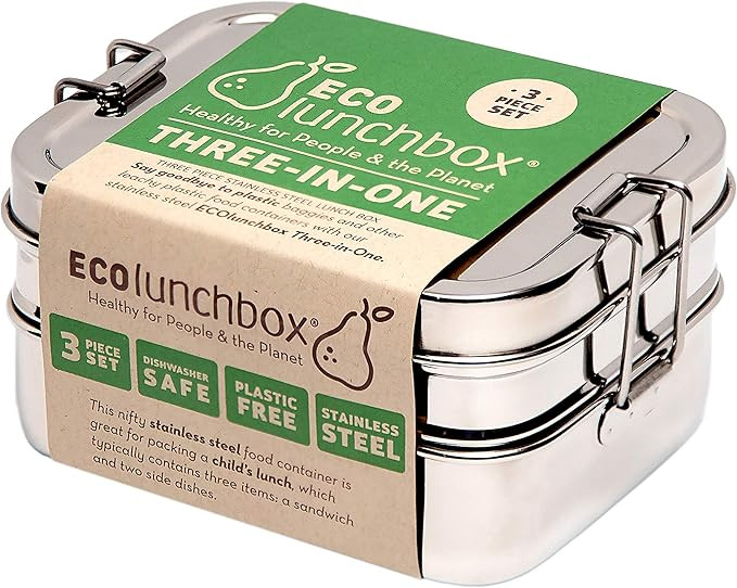 Ecolunchbox 3-in-1 Stainless Steel Bento Box (1, Regular) | Amazon (US)