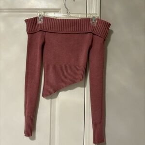 Hollister asymmetrical off the shoulder sweater | Poshmark