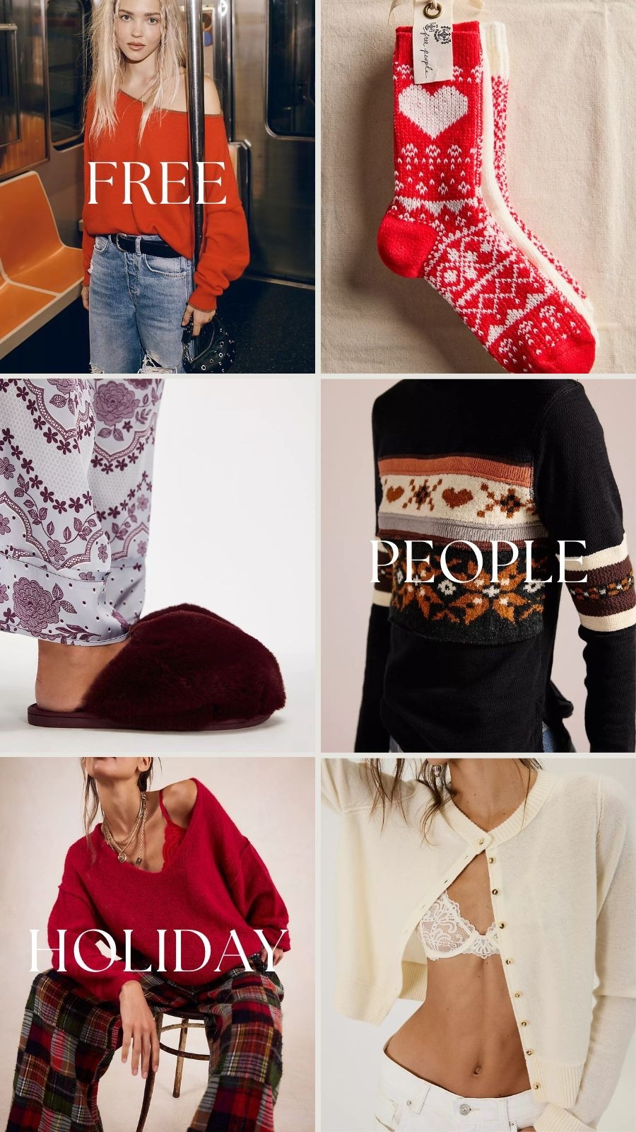Free people holiday gifts and sweaters 

#LTKHoliday #LTKFindsUnder100 #LTKGiftGuide