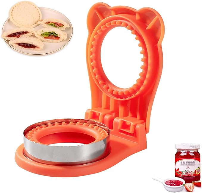 Uncrustable Sandwich Maker,Sandwiches Pocket Circle Shape 3.7Inch Sandwich Cutter and Sealer,Sand... | Amazon (US)