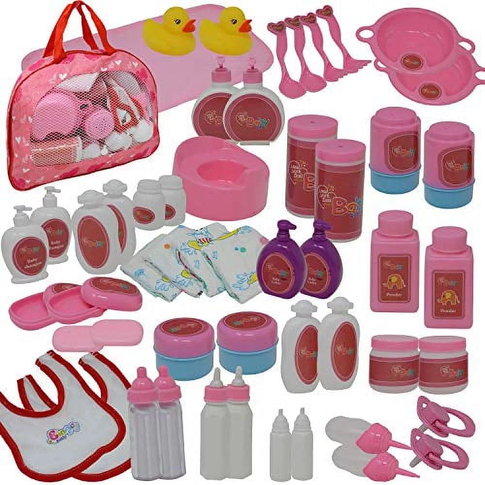 The New York Doll Collection Baby Feeding & Caring Doll Accessories, 50 Pieces | Walmart (US)