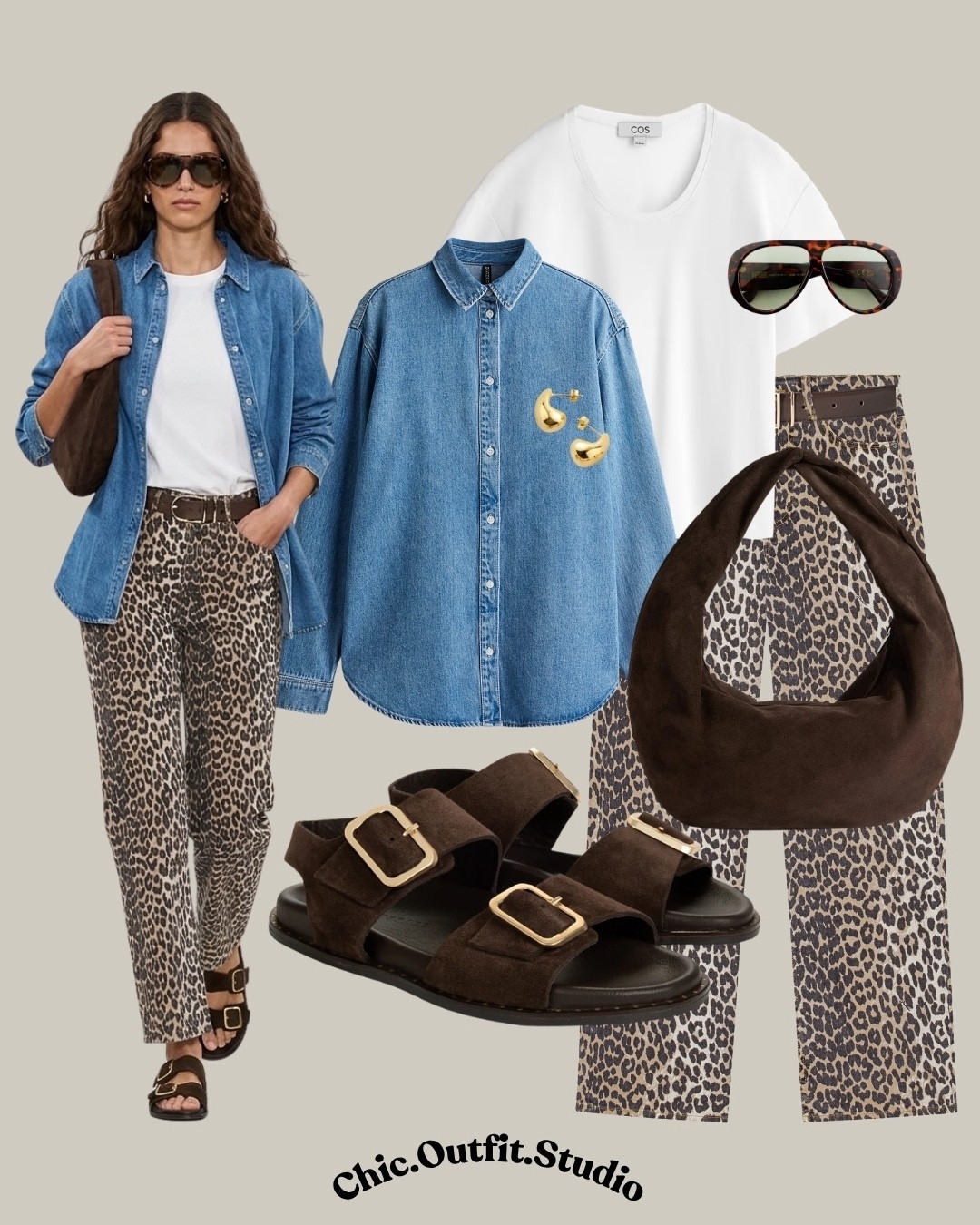 Effortless Comfort with a Chic Edge

✨A lightweight denim shirt layered over a white tee and paired with leopard print trousers creates a relaxed yet elevated spring look. Styled with comfortable buckle sandals and a soft brown shoulder bag, this outfit balances ease and statement perfectly. Ideal for city walks, weekend errands, casual lunches, or travel days when you want to feel stylish without compromising comfort. A practical yet polished outfit for warm transitional weather.

✨Tags: comfortable spring outfit women, chic casual outfit, leopard print outfit women, denim shirt outfit ideas, spring everyday outfit, comfortable sandals outfit, effortless style women, European casual chic, relaxed spring look, travel outfit women

#LTKsummer #LTKshoes #LTKuk