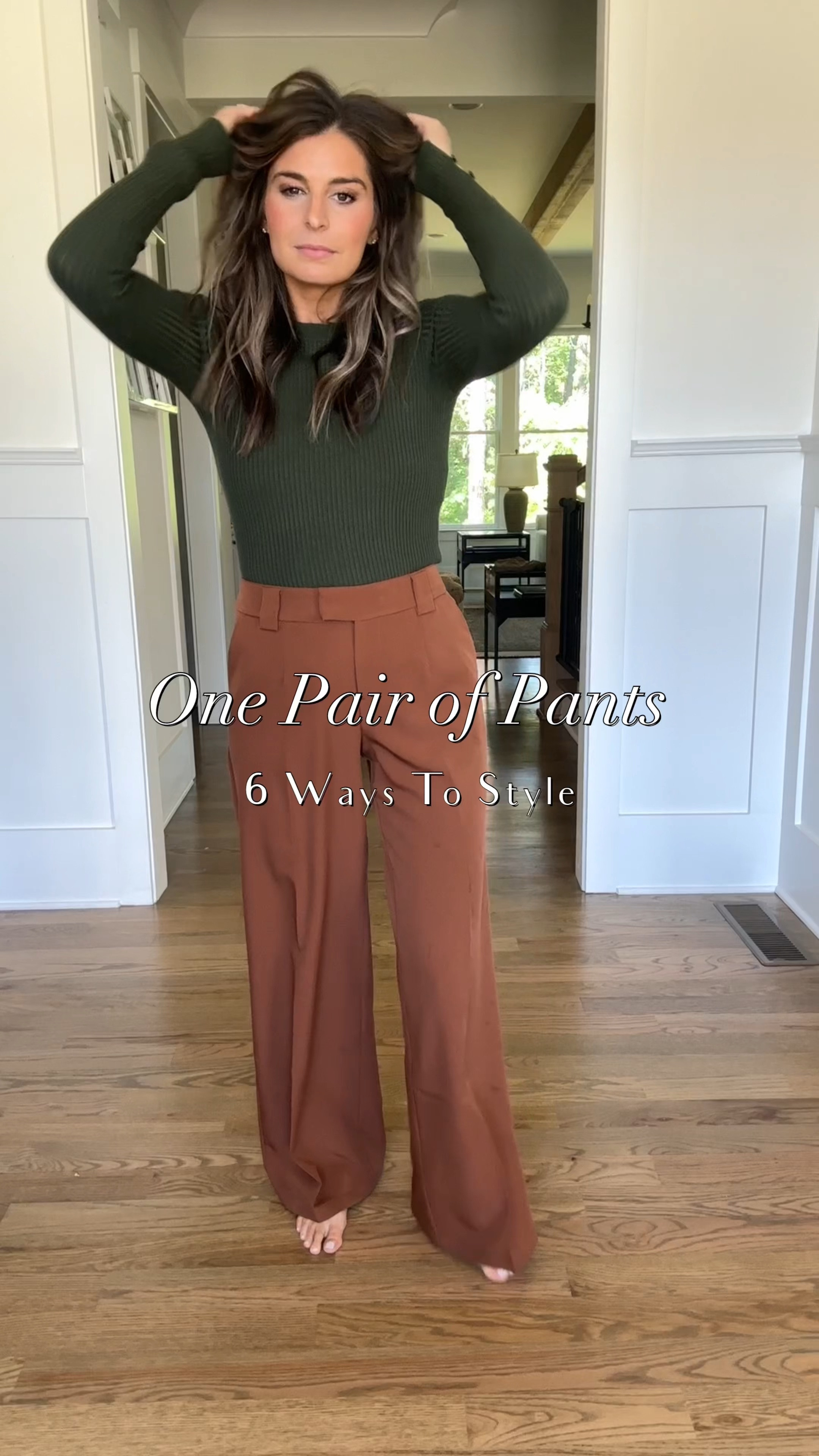 One pair of pants 6 ways to style and counting . Wearing a 2 they run a little long and oversized . I love the color it’s the perfect “transition into to Fall” brown 👏🏼

#LTKVideo #LTKFindsUnder100 #LTKFallSale