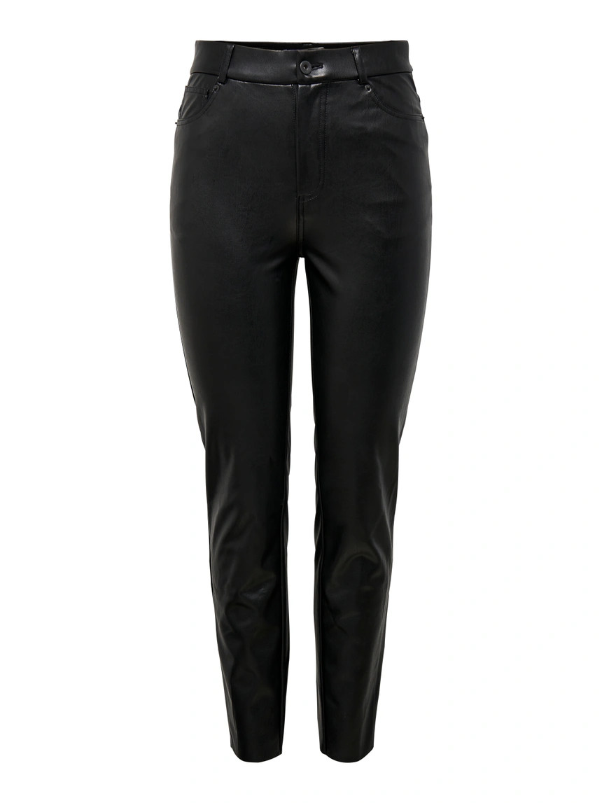 ONLEMILY Regular Fit Synthetic leather trousers | ONLY® | Only.com
