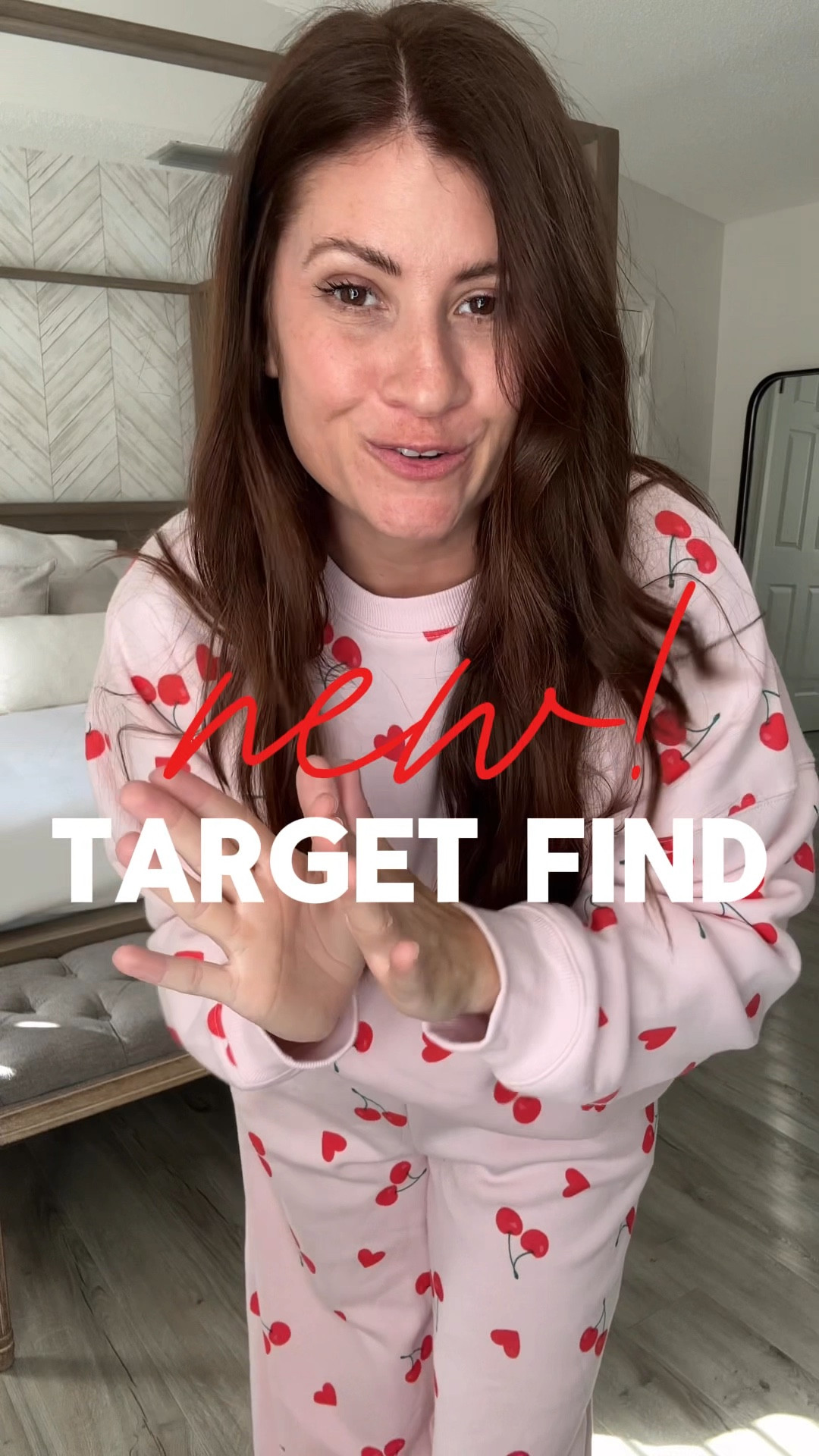 NEW Target Find 🎯🍒♥️ and I’m in love with it! {Comment SHOP} Compete perfect for Valentine’s Day OR everyday 😊 This print and fit are so good! 

Follow me for more afford fashion and Target finds! 

Wearing:
Medium in both the top and bottomm

#LTKStyleTip #LTKSeasonal #LTKOver40