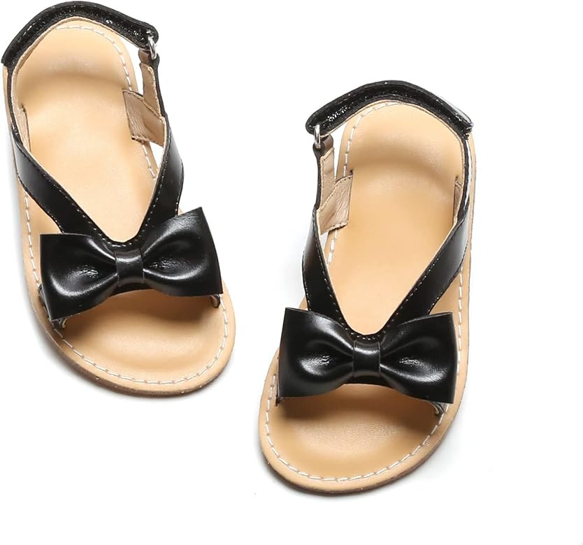 Girls Sandal Open toe Strap Toddler Summer School Flats | Amazon (US)