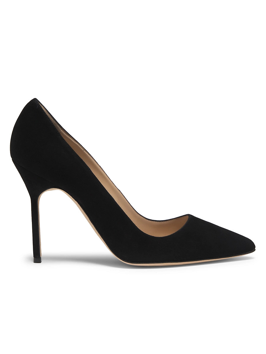Women's BB 105MM Suede Pumps - Black - Size 8.5 | Saks Fifth Avenue