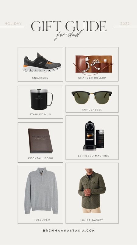 Gift ideas for him, gift guide for dad, 2022 gift guide, holiday gift ideas, cocktail book, Stanley mug, cloudswift running shoe, quarter zip pullover, ray-ban sunglasses, espresso machine 

#LTKHoliday #LTKmens #LTKunder100