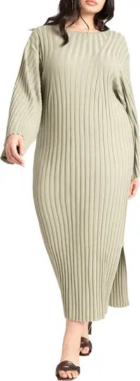 ELOQUII Wide Sleeve Maxi Sweater Dress | Nordstrom | Nordstrom