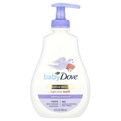 Dove, Baby, Sensitive Skin Care, Night Time Wash, Calming Moisture, 13 fl oz (384 ml) | iHerb
