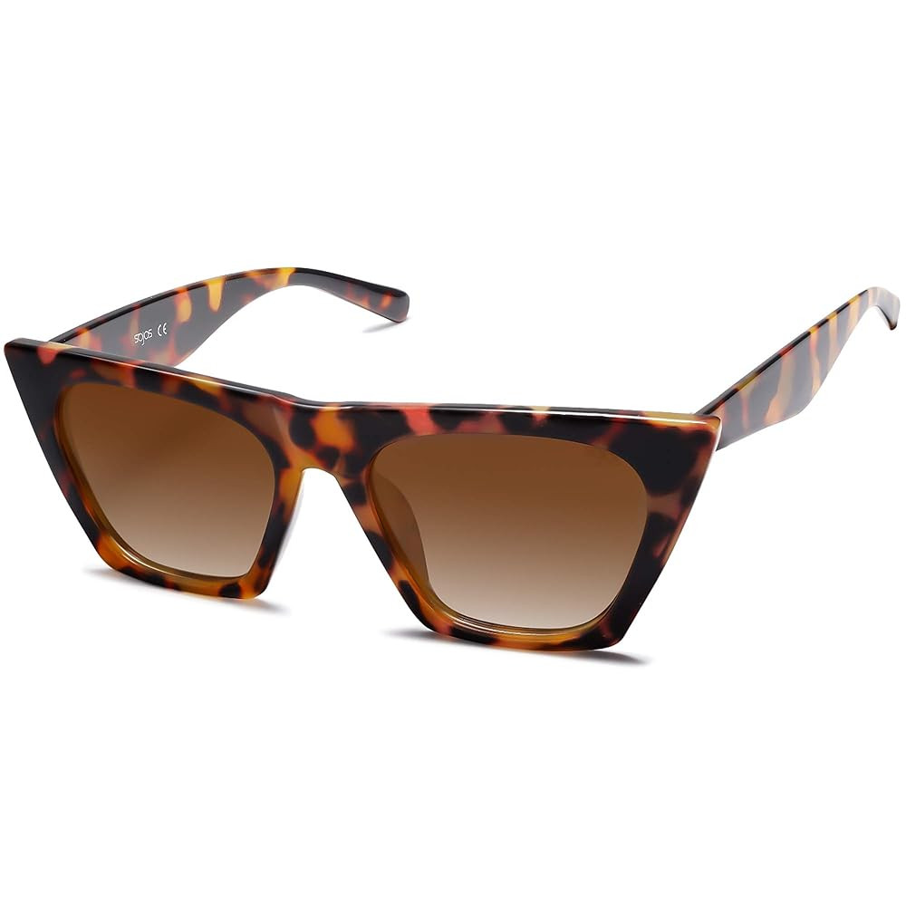 SOJOS Trendy Oversized Square Cateye Polarized Sunglasses Womens Big Frame Shades SJ2115 | Amazon (US)