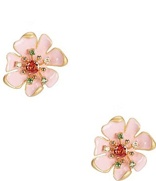 kate spade new york Bloom In Color Crystal Stud Earrings - Pastel Pink | Dillard's
