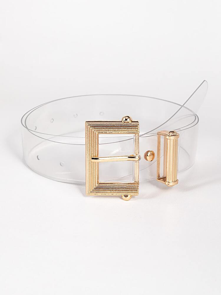 Square Buckle Belt With Punch Tool | SHEIN