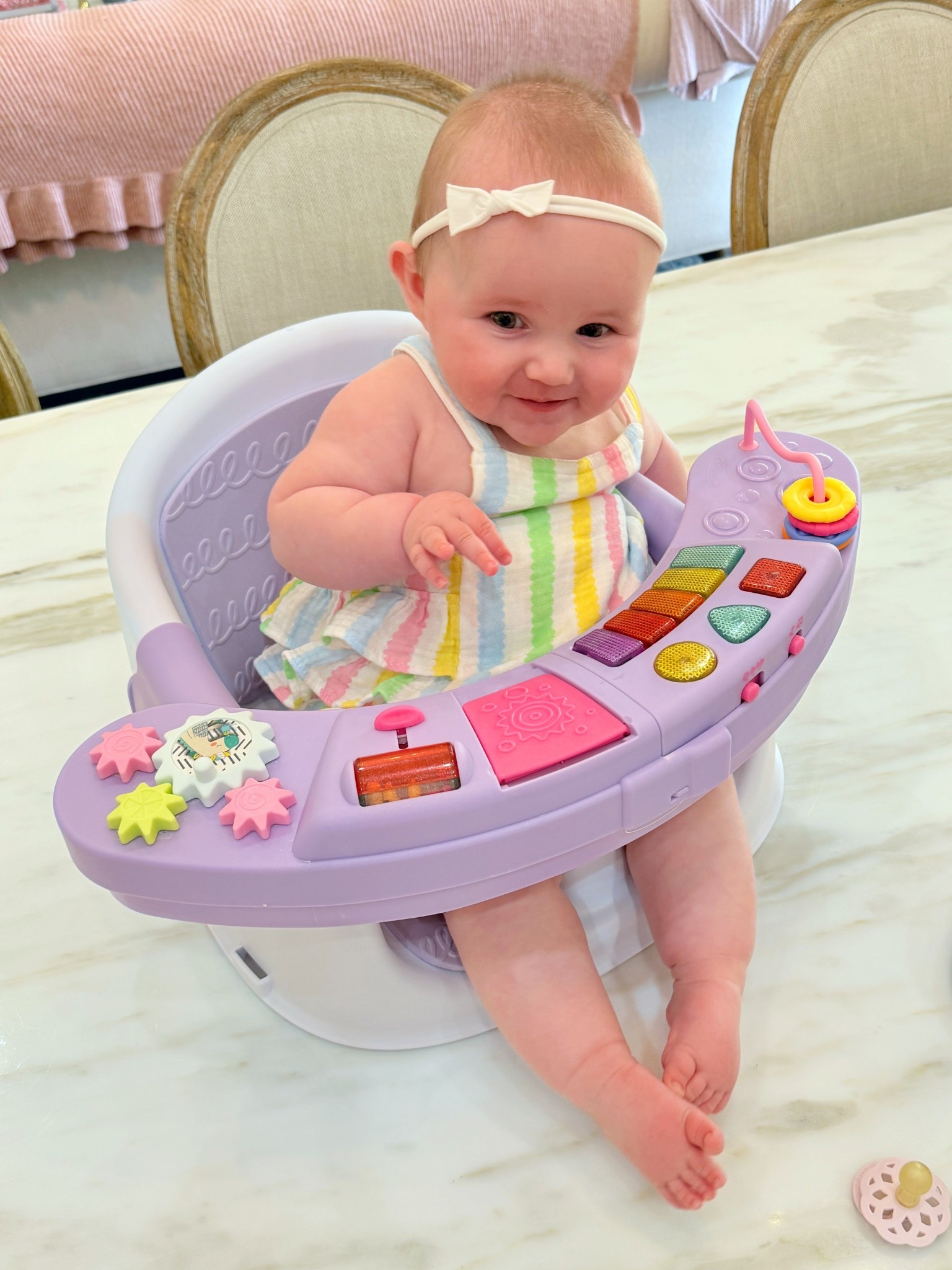 The best seated play station for babies 4+ months! It’s also a booster seat and feeding table. Stella will sit here for 30+ minutes completely content! Definitely add this to your baby registry / or give as a baby gift!  

#LTKBaby #LTKBump #LTKKids