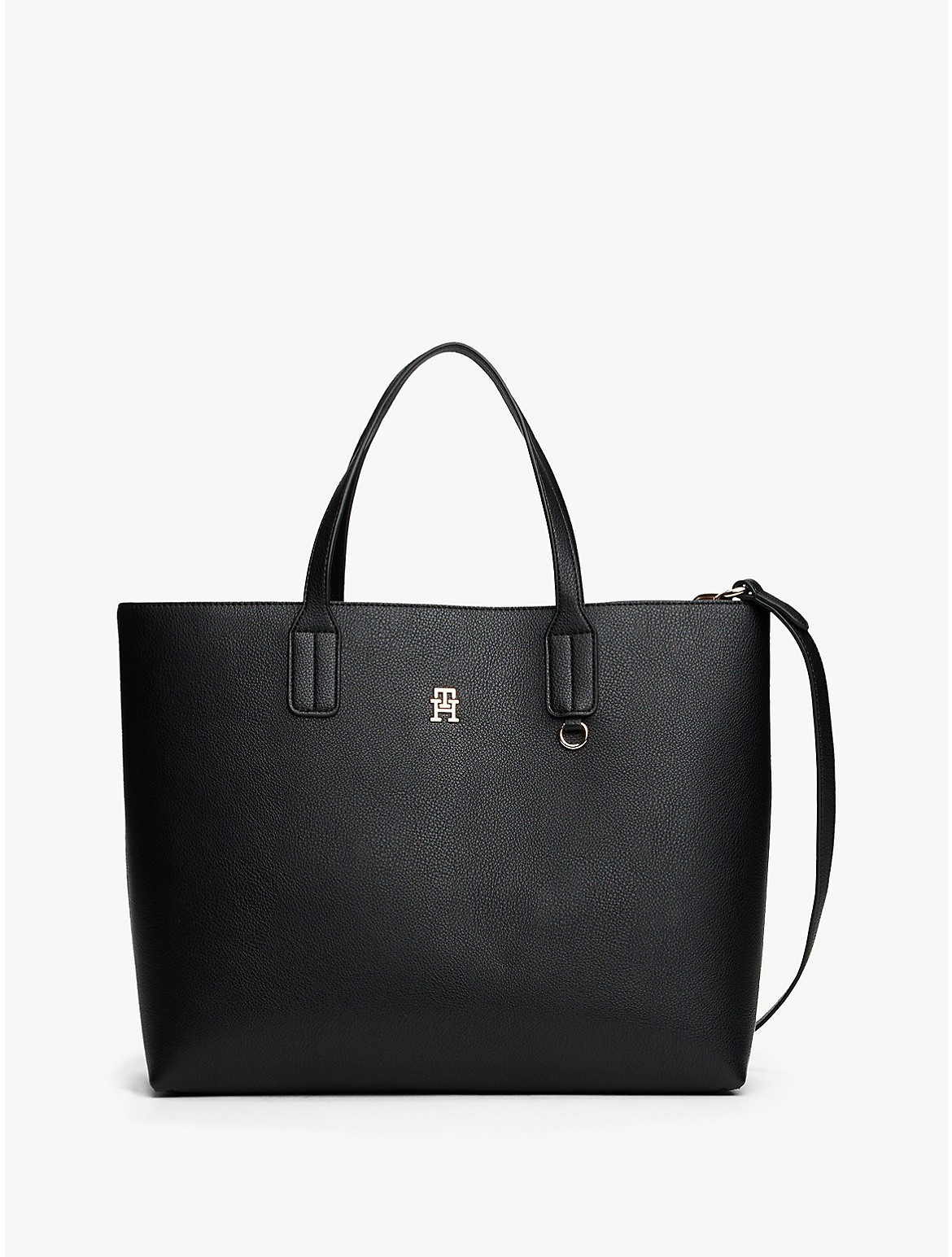 Tommy Hilfiger Women's Monogram Logo Satchel Bag - Black | Tommy Hilfiger (US)