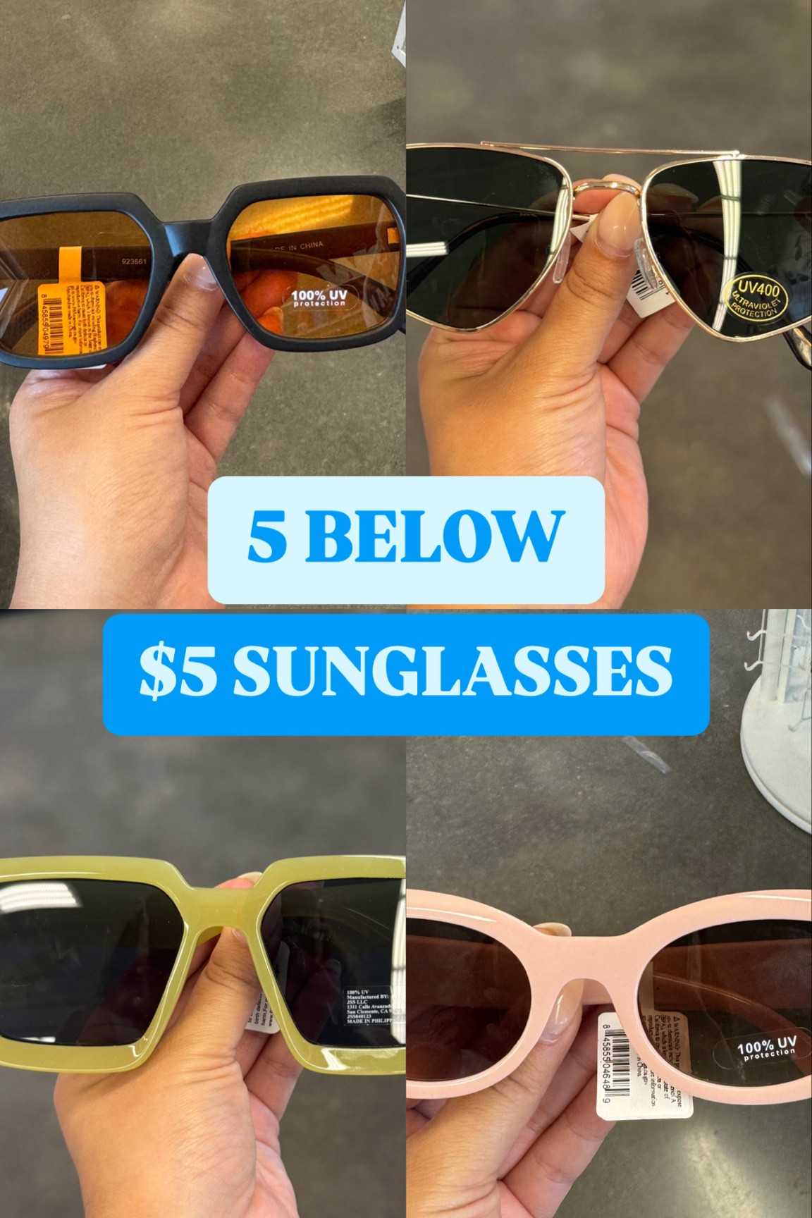 5Below has some good sunglasses in stock!!! 🩵😎

#LTKSeasonal #LTKStyleTip #LTKSaleAlert