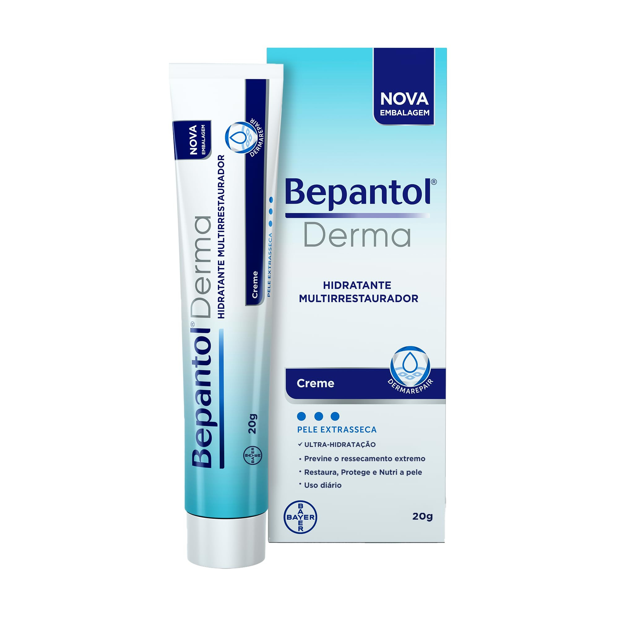 Bepantol Derma Hidratante Multirrestaurador, Pele Seca e Extrasseca, Hidratação Profunda, 20g | Amazon (BR)