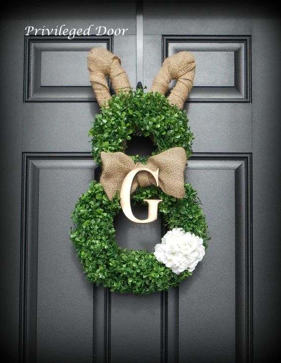 Spring Wreath. Easter Wreath. Easter Bunny Wreath. Boxwood | Etsy | Etsy (US)