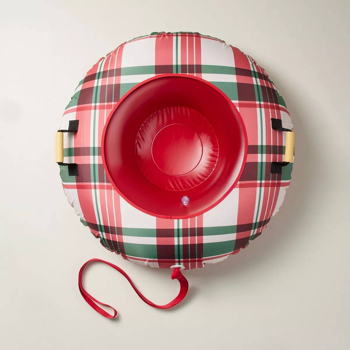 Festive Plaid 36" Christmas Snow Tube Red/Green/Cream - Hearth & Hand™ with Magnolia | Target