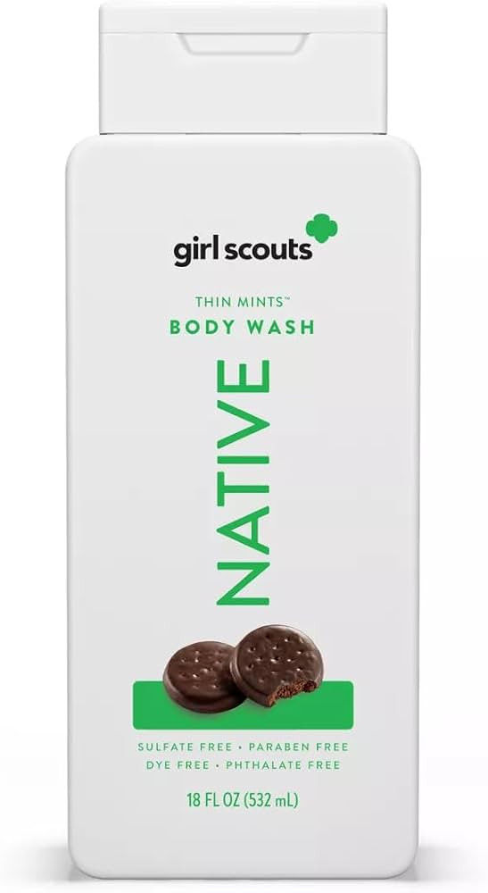 Native - Limited Edition Girl Scouts Cookies, Thin Mints, Body Wash 18 oz | Amazon (US)