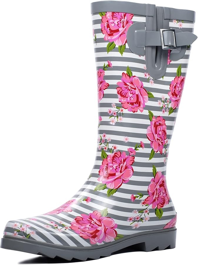 landchief Rain Boots for Women, Waterproof Ladies Tall Knee High Rubber boots,Comfort Garden Boot... | Amazon (US)