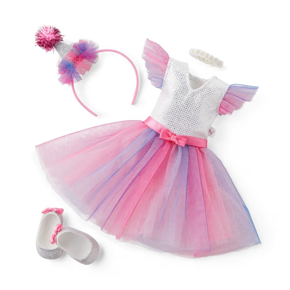 Rainbow Birthday Outfit for WellieWishers™ Dolls | American Girl