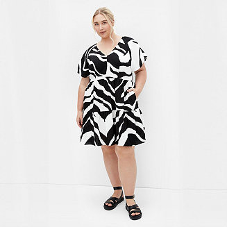 Plus Size Frill Mini Print Dress | Macy's