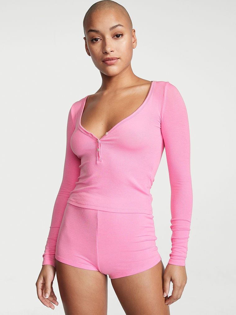 Ribbed Modal Henley Short Pajama Set | Victoria's Secret (US / CA )