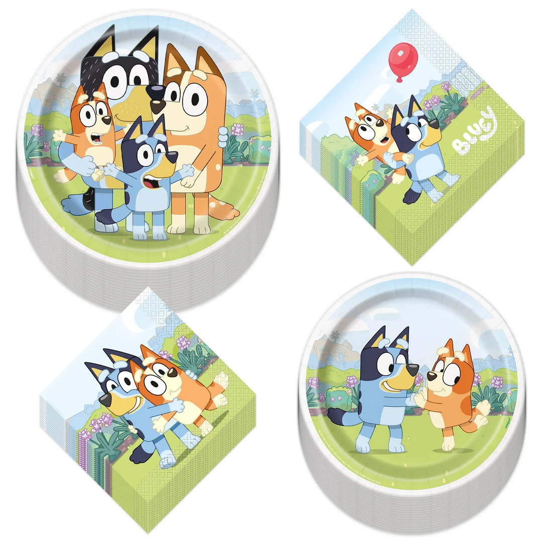 Bluey Party Supplies - Bluey Theme Birthday Party Dinner Plates, Dessert Plates, Lunch Napkins, a... | Etsy (US)