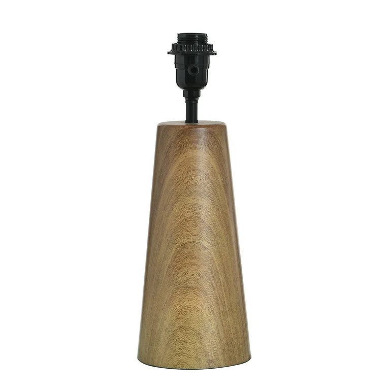 Better Homes & Gardens Wood Grain Finish Table Lamp with Pleated Shade | Walmart (US)