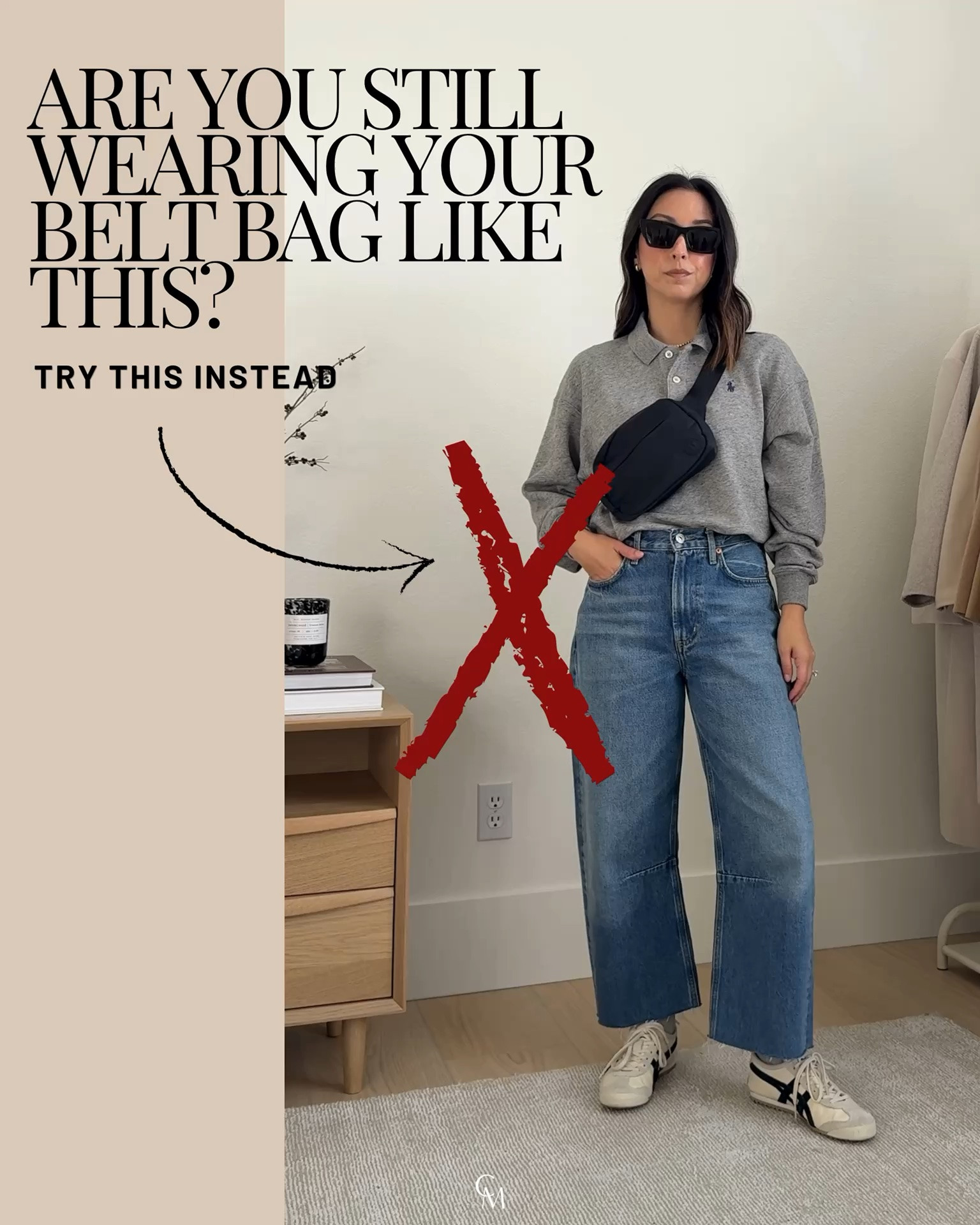 One of the easiest swaps to try if you love the convenience of a hands-free bag. Same function, but sling bags feel more elevated and intentional with everyday outfits.

Look 1:
Zara jacket xs - removed belt 
AYR tee medium 
Varley wide leg pants xs 28” inseam 
New Balance sneakers 5.5 
Amazon sling bag 
Polo Ralph Lauren hat 
Dorsey Cecilia earrings 3.4 
Dorsey James necklace 15”

Look 2:
Gap shacket petite xs - mine’s old but linked updated version
Amazon leggings xs 
New Balance 530's 4 mens 
Madewell bag - old, linked similar
Fine Art hat - old

Look 3:
Varley wide leg xs 28” 
AYR tee medium 
Nike windbreaker small 
New Balance sneakers 5.5 women’s 
The Sak Tess bag large. This size is sold out 
Varley fleece hat 
Dorsey Cecilia earrings 3.4

Look 4:
Everlane tee medium 
Everlane sweater xs 
Citizens of Humanity Miro jeans 23 - color is old
Madewell socks 
Dolce Vita Sneakers 6 - old, linked updated version
Madewell sling bag - old, linked similar
Polo Ralph Lauren hat

Look 5:
Varley pullover xs
Varley wide leg pants 28” inseam xs
Uniqlo shoulder bag - color is sold out
Varley Franklin hat

Look 6:
Zara jacket xs - old, linked similar
Gap wide legged jeans regular 25. cut hem, but come in petites 
Onitsuka Tiger sneakers 4 mens. Run a half size big. 
YSL sunglasses

#LTKmomlife #LTKPetite #LTKOver40