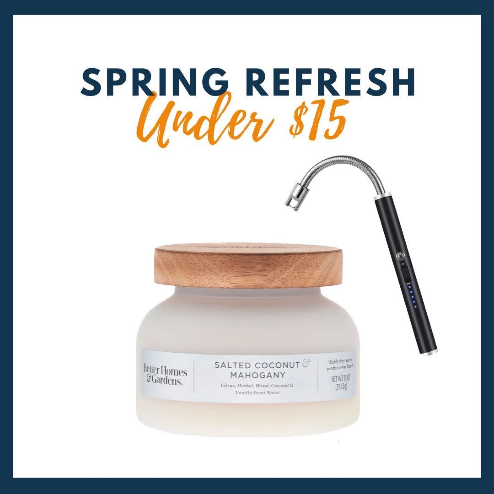 Want your home smelling amazing for your spring refresh?! We love these affordable candles and this gorgeous neutral one happens to be our favorite!! The jars are nice and heavy, can be reused, and we love the wood lid too! Be sure to grab our team favorite electronic lighter too!! It’s completely game changing! 😍🤩

#LTKunder50 #LTKhome #LTKSeasonal